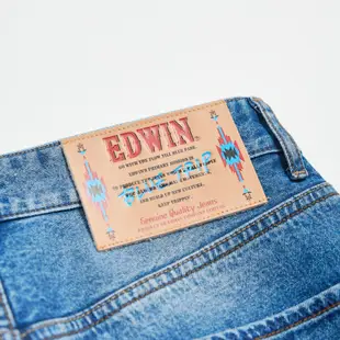 EDWIN BLUE TRIP系列 紅袋花丹寧短褲(漂淺藍)-男款