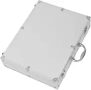 AUTSUPPL Lockable Medicine Storage Box 08 Silver Aluminum Tool Box Organizer Portable First Aid Case for Home Office Travel