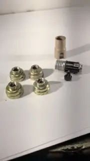 Vintage intermediate socket and bottom caps light lamp part D