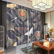 Elegant Dragonflies 3D Blockout Photo Print Curtain Fabric Curtains Window
