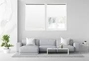 BLIND-X Blackout Blinds for Window, 100% Blackout Roller Window Shades, Thermal Insulated and Block 100% of Sunlight and UV Rays, Window Shades for Home, Office and Door, White 73 cm