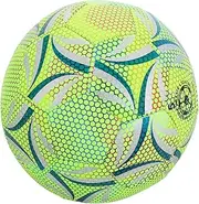 UPKOCH Light Up Soccer Ball Standard Fluorescent Football for Day and Night Training Durable Design for Adults Teens for Matches and Recreational Play