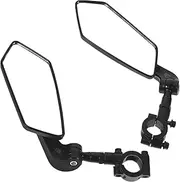 2Pcs Bike Side Mirrors Easy Install Handlebar Bicycle Mirror for Improved Safety Rearview Mirrors for Mountain and Electric Bikes
