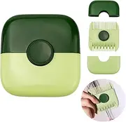 Hair Split End Trimmer Device, 2-in-1 Manual Split End Remover Comb, Double-Sided Hair Cutting Aid, Portable Hair Cutting Comb for Children, Adults, Green