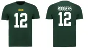 NFL T-Shirt Green Bay Packers Aaron Rodgers Redburn NN5 Football Jersey