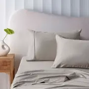 Accessorize Bedroom Collection Bamboo Cotton Sheet Set Stone