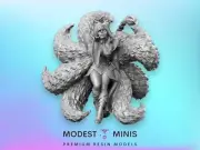 Legendary Fox Tail Girl | 32mm 28mm DnD Mini | Resin | Dungeons and Dragons