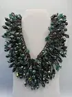 Rara Avis by Iris Apfel Beaded WATERFALL Necklace - GREEN $299 RARE NWTS