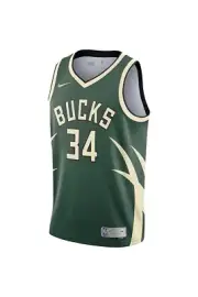 NIKE MILWAUKEE BUCKS GIANNIS ANTETOKOUNMPO GREEN EARNED NBA JERSEY MENS SIZE L