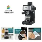 4-Shot Steam Espresso Machine with Frothing Wand & Stainless Steel Pitcher