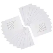 20x White A4 Frame Picture Mounts for A5 (6" x 8") Image Deep Shadow Display