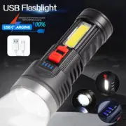 99000000Lumens LED Flashlight Tactical Light Super Bright Torch USB Rechargeable