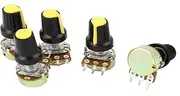NEW LON0167 5pcs 5K OHM 3 Terminals Linear Taper Rotary Audio B Type Potentiometer Pot(5 stcke 5 Karat OHM 3 Terminals Linear Taper Rotary Audio B Potentiometer Pot