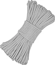 uxcell 4 mm 102FT Guyline Camping Paracord [1PCS] - Guy Lines Ultralight Thin Cord Rope 7 Strands Paracord 550LB Use for Camping Tents & Tarps & Hiking - [Gray]