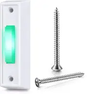 LED Lighted Doorbell Button Wired, Door Bell Ringer Push Buttons Garage Door Bu