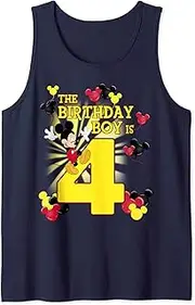 [Disney] Mickey And Friends Mickey 4th Birthday Boy Tank Top