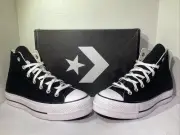 Converse Women’s Size 9 EU 40 Black Canvas CTAS Lift Hi Sneakers AJ-1375