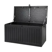 Outdoor Storage Box Container Garden Toy Indoor Tool Chest Sheds 270L Black