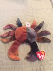 1996 TY Beanie Baby CLAUDE The Crab. TAG ERRORS! – RARE