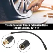 12" Car Lock Air Chuck Extension Hose for America Tire Valve No Air Release