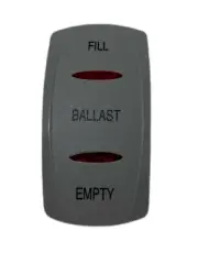 Carling Gray Dual Red Lighted "Ballast" Rocker Switch Cover