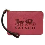 【COACH】大馬車LOGO手拿包/零錢包(乾燥玫瑰)