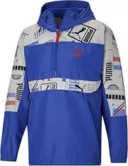 [PUMA] Mens Classics Gen. Woven Quarter Zip Jacket Athletic Outerwear Casual Pockets - Blue