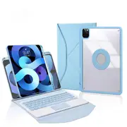 Bluetooth Keyboard Leather Case For Ipad Pro 11 With Pen Slot And Touchpad Sky Blue Keyboards