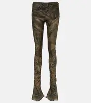 [Blumarine] Blumarine Printed low-rise skinny pants AU 10 green