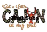 Sublimation Print Little Cajun Ready To Press Heat Transfer