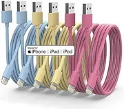 iPhone Charger 6 Pack (3/3/6/6/6/10ft) Apple MFi Certified Fast Charge Sync Lightning Cable Compatible with iPhone 14/13/12/11/Pro Max/SE/XR/XS/X/8/7 Plus iPad AirPods