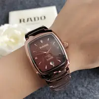 在飛比找蝦皮購物優惠-Rado 男女時尚商務合金錶殼鋼錶帶手錶石英禮物