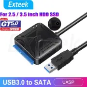 USB 3.0 to SATA 2.5"/ 3.5" Hard Drive HDD SSD Adapter Converter Cable 22Pin UASP