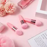 3 Pcs Beauty Pen Set Makeup Sponge with Handle Foundation for Liquid
