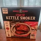 Nordic Ware Stovetop Kettle Smoker & Wood Roaster Cooker Red Made In USA NEW