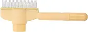 Kisangel Dog Hair Removal Comb with Release Button Ergonomic Cat Brush for Flea Control Dandruff Dual Purpose Pet Grooming Supplies for Smooth Coat Care and Skin Health