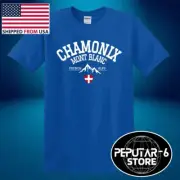 Chamonix Mont Blanc Hiking Men's Blue Size S-5XL