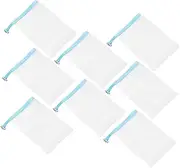AUTSUPPL 8pcs Foaming Nets Facial Cleansing Nets Soap Bags Soap Bags Exfoliating Meshes for Face Washing Makeup Removal