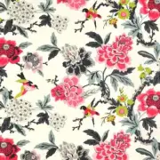 Waverly Candid Moment Ebony Cotton Drapery Upholstery Fabric By the yard