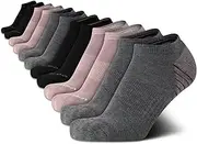 [Calvin Klein] Women's No Show Socks - 12 Pack Cushioned Comfort Athletic Performance Low Cut Socks for Women (Shoe Size: 4-10)