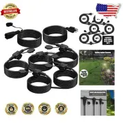 ETL Certified 50Ft Extension Cord with 6 Outlets - Heavy-Duty Power for Outdoors