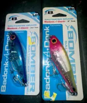 2 Bomber Badonk A Donk Silver Flash/blue Blk 3.5” 1/2 Oz SLV flsh Pink/Chart 4”