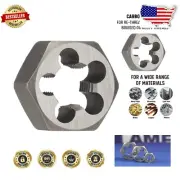 1-7/16"-16 Carbon Steel Hex Die - Durable Bright Finish for Precision Threading