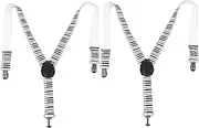 [Yardenfun] Boys Suspenders Piano Elastic Y-back Adjustable Metal Clips Perfect for School