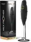 Milk Frother Matte Black - Coffee Handheld with Onyx