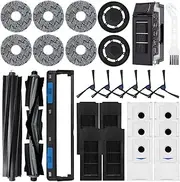 Replacement Kit Accessories Compatible With Ecovacs Deebot X2 Omni/X2/Pro/DEX86 Robot Vacuum Cleaner Parts, Main brush cover, Dust box, Mop cloth bracket, Dust bag, Rubber brush
