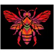 6"x7" Plastic Stencil - Honey Bumble Bee (SC947) (You pick the color)