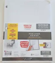 Five Star Graph Loose Filler Reinforced Hole Paper 4/5 Sq Inch 11" x 8.5