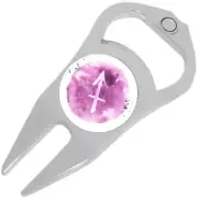 Watercolor Sagittarius Golf Ball Marker Divot Repair Tool Bottle Opener