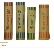 144 assorted Preformed Tubes Paper Coin Wrapper Shotgun Roll Counter